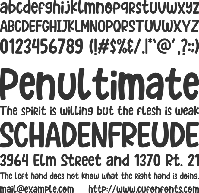 Lazy Meow font preview