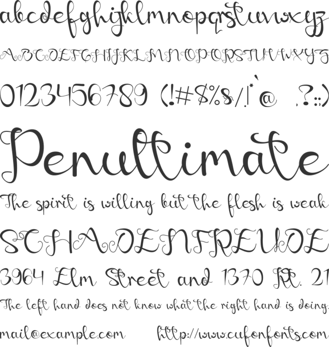 sweet love font preview