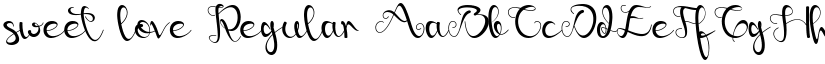 sweet love Regular font