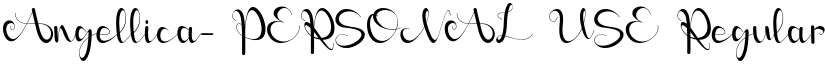 Angellica- PERSONAL USE Regular font