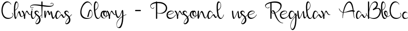 Christmas Glory - Personal use Regular font