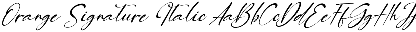 Orange Signature Italic font