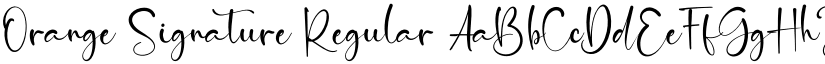 Orange Signature Regular font