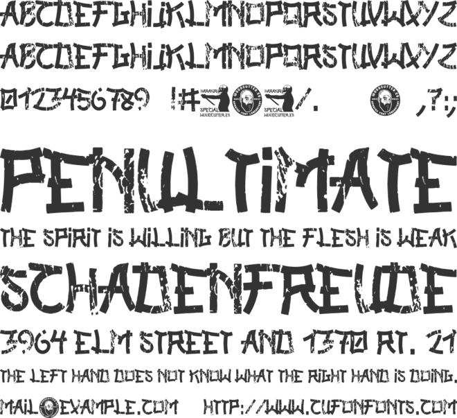 Harakiri Special font preview