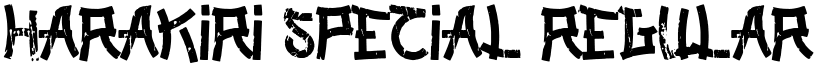 Harakiri Special Regular font