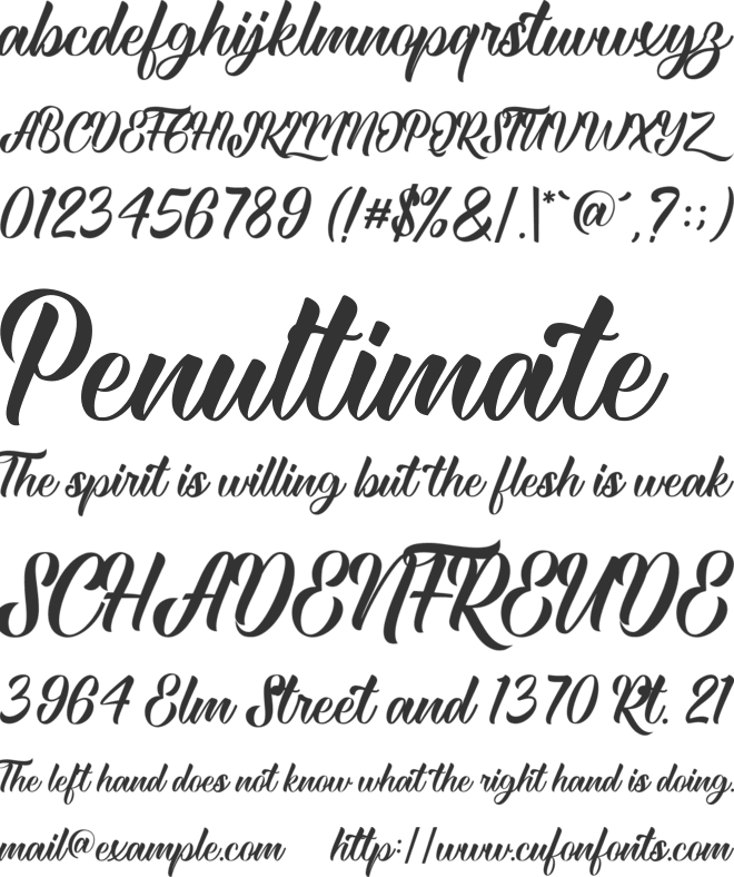 Royante font preview