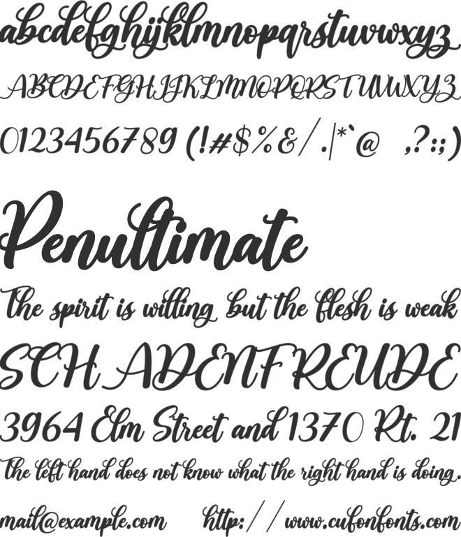 Another Day font preview