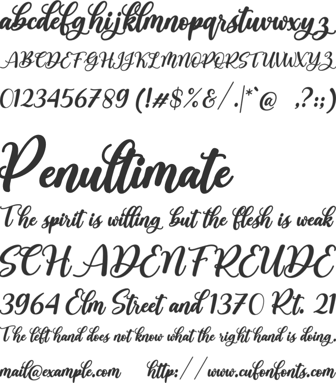 Another Day font preview