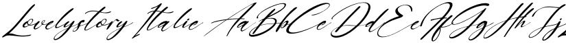 Lovelystory Italic font