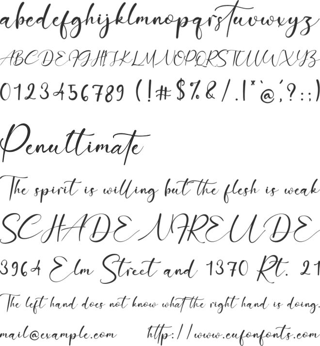 Lovelystory font preview
