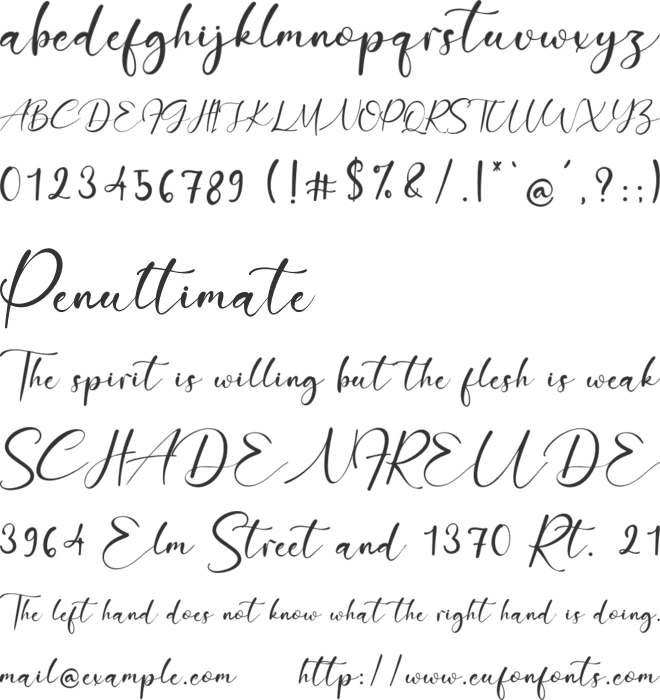 Lovelystory font preview
