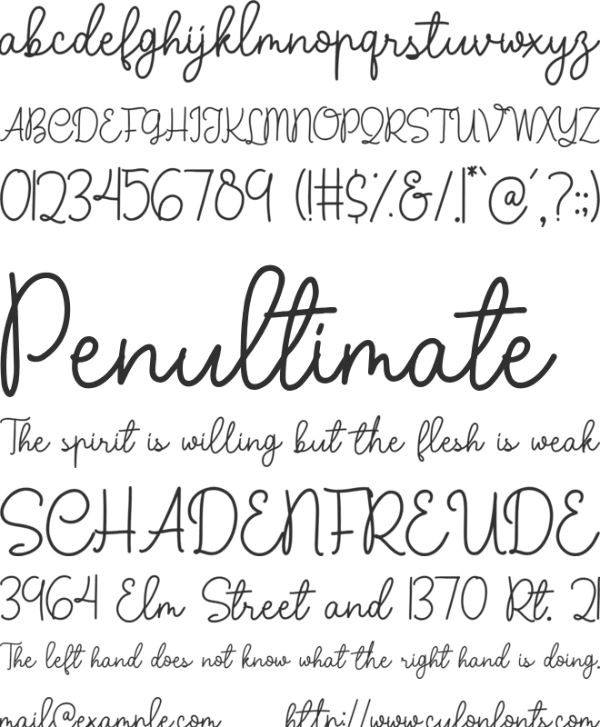 Pear Leaves font preview