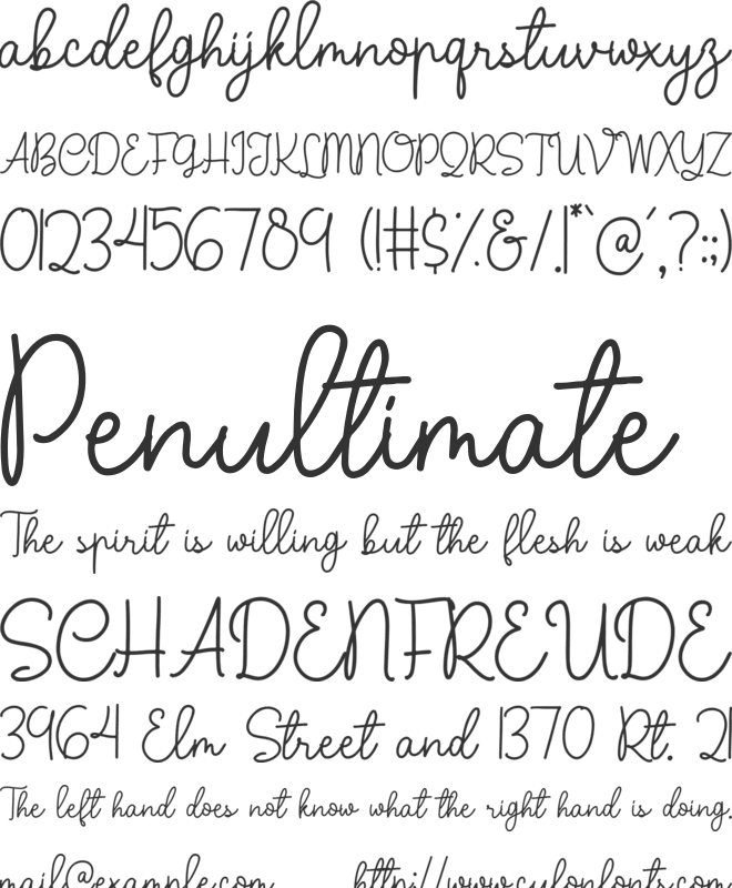 Pear Leaves font preview