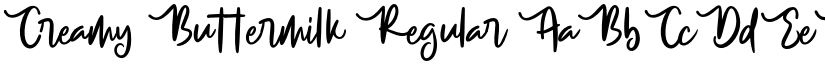 Creamy Buttermilk Regular font