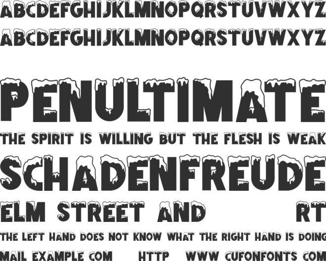 FROZBITE font preview