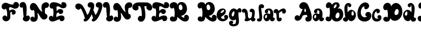 FINE WINTER Regular font