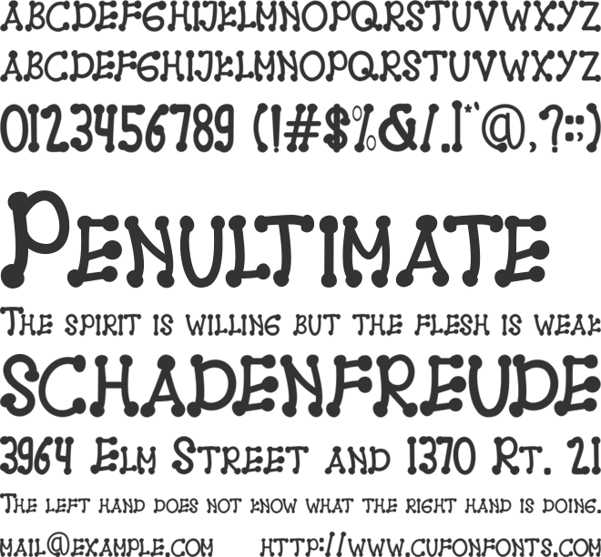 BABY STORIES font preview