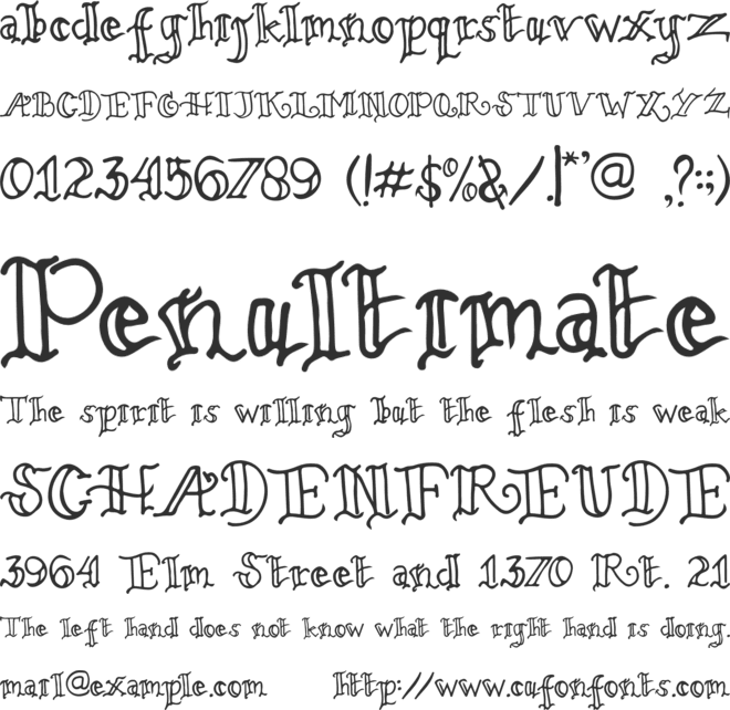 ROSE MERRY font preview