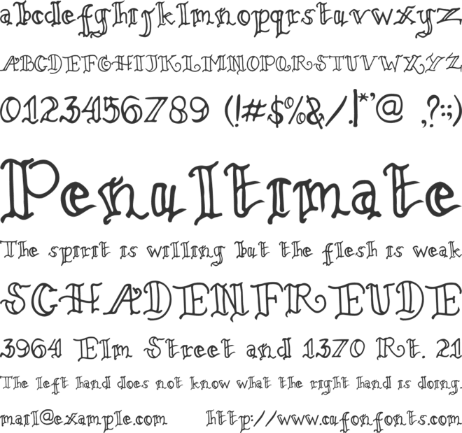 ROSE MERRY font preview
