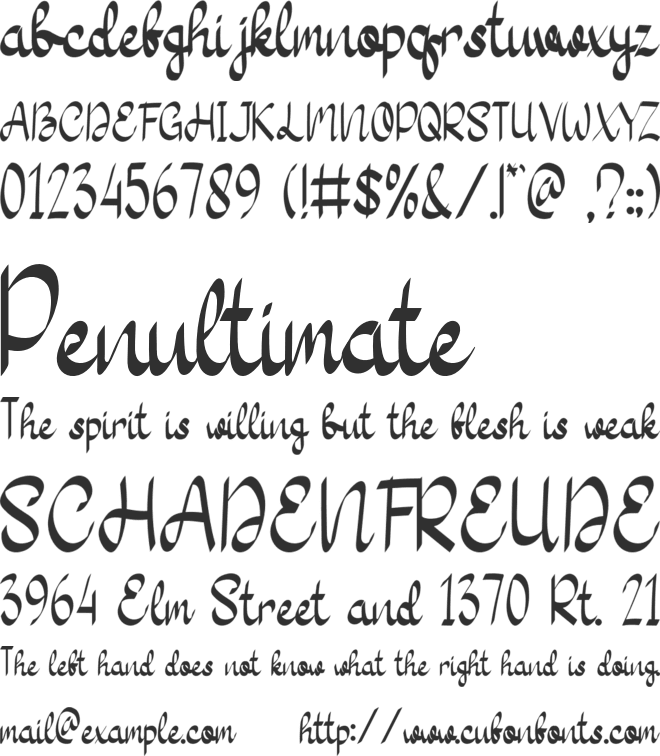 Sunday Fun font preview