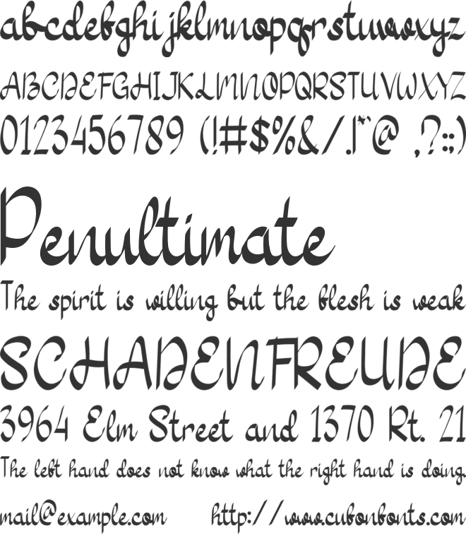 Sunday Fun font preview