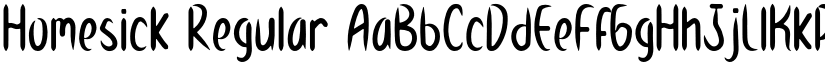 Homesick Regular font