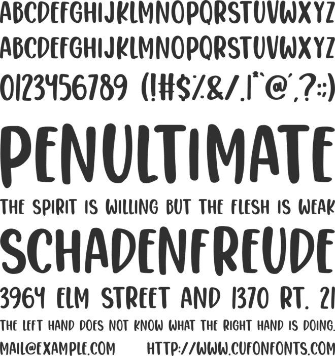 Snowy Night font preview