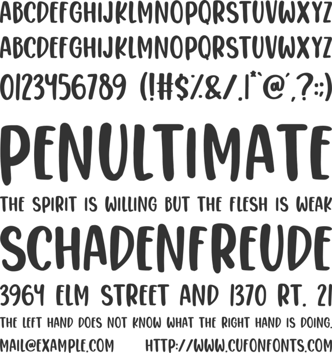 Snowy Night font preview