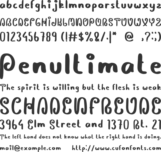 Diltoon font preview