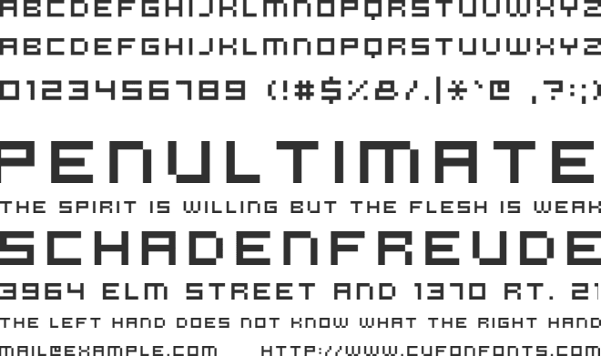 Micro N56 font preview