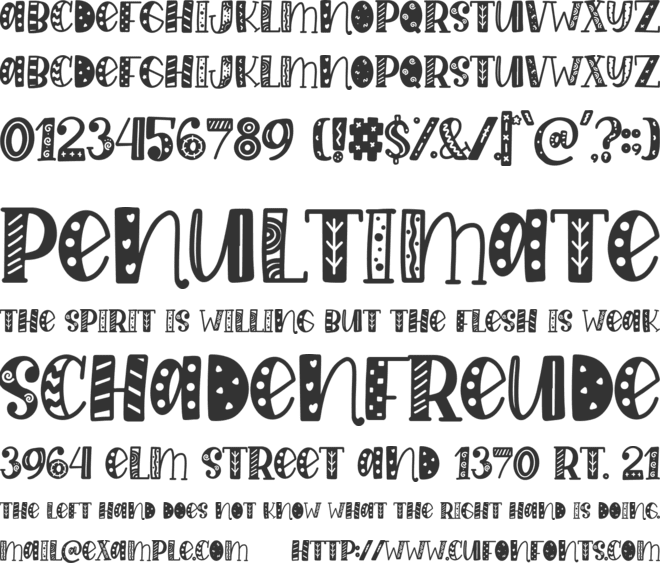 Party Story font preview