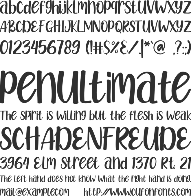 Bella Years font preview