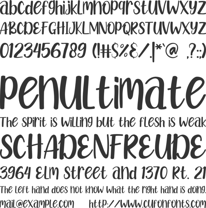 Bella Years font preview