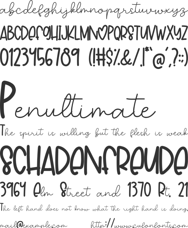 Love Dream font preview