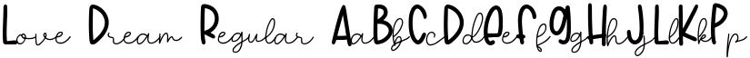 Love Dream Regular font