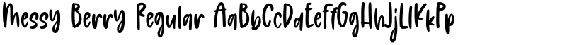 Messy Berry Regular font