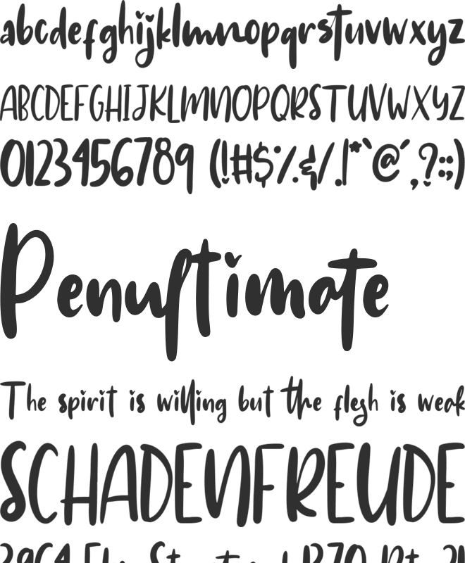 Ruthyne font preview