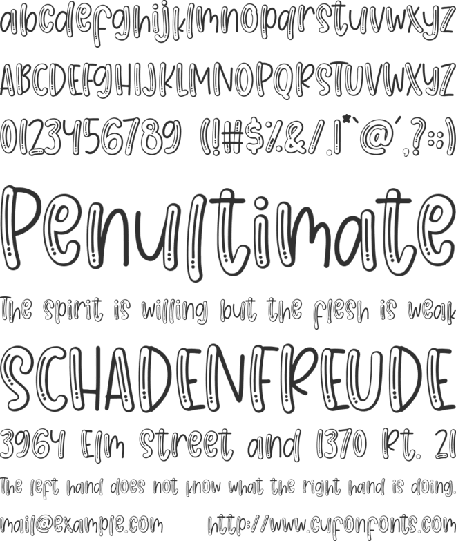 Jelly Party font preview