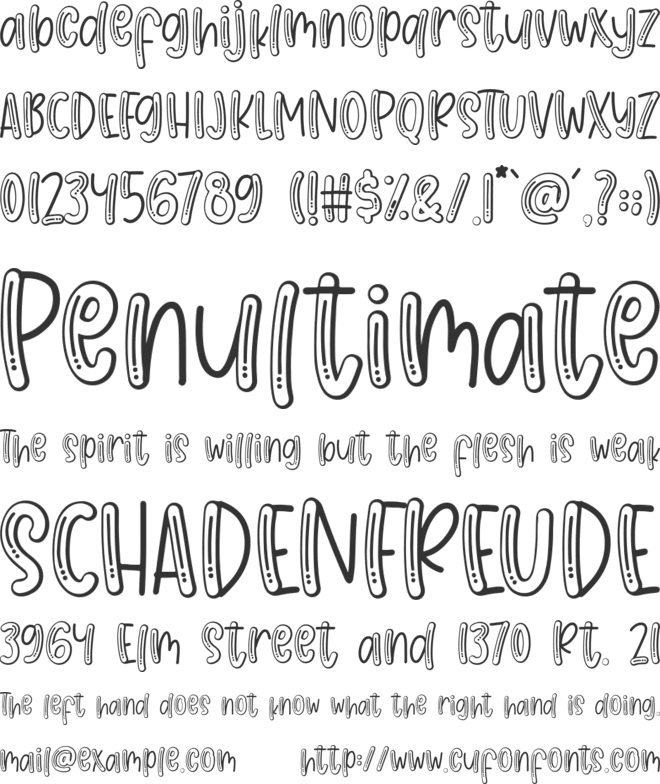 Jelly Party font preview