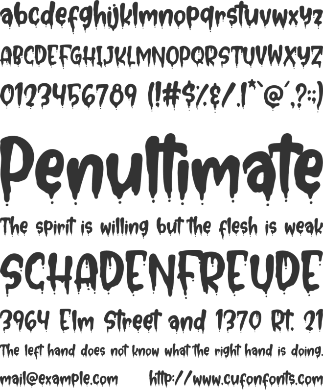 Chill Blood font preview