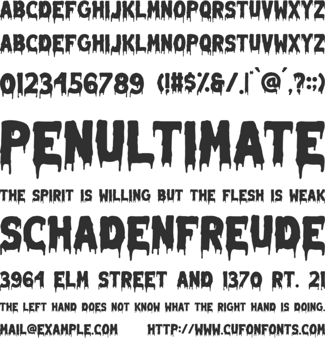 Melted Monster font preview