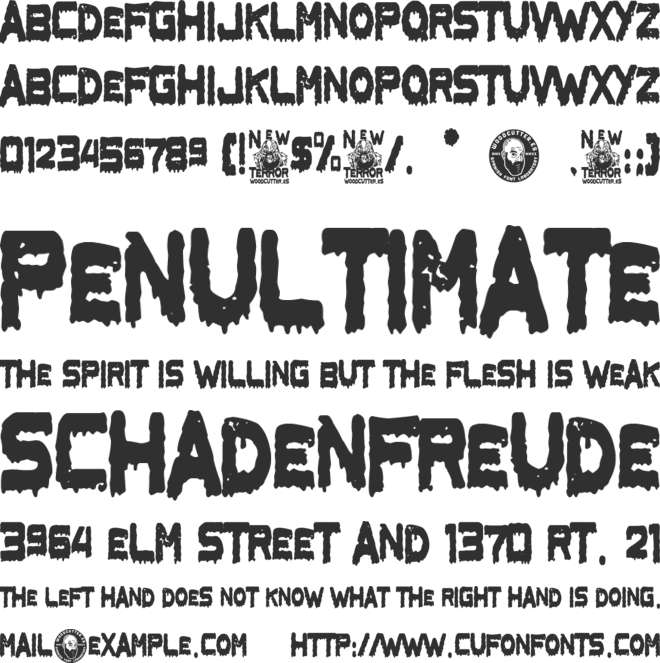 New Terror font preview