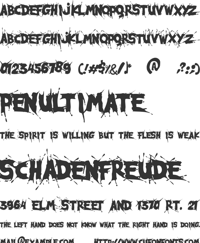 Sengatz font preview