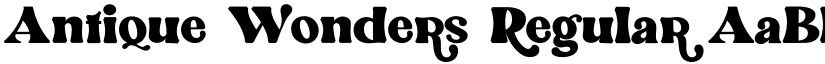 Antique Wonders Regular font