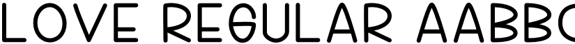 Love Regular font