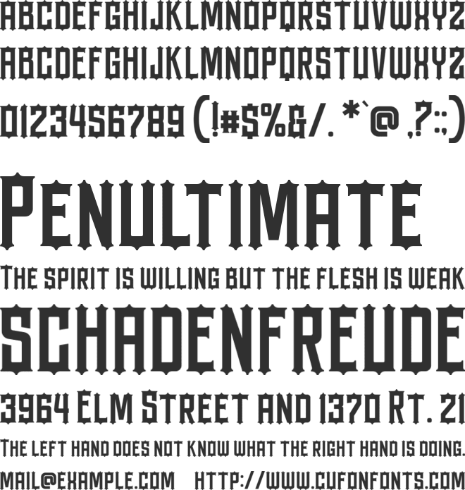 Westerion font preview