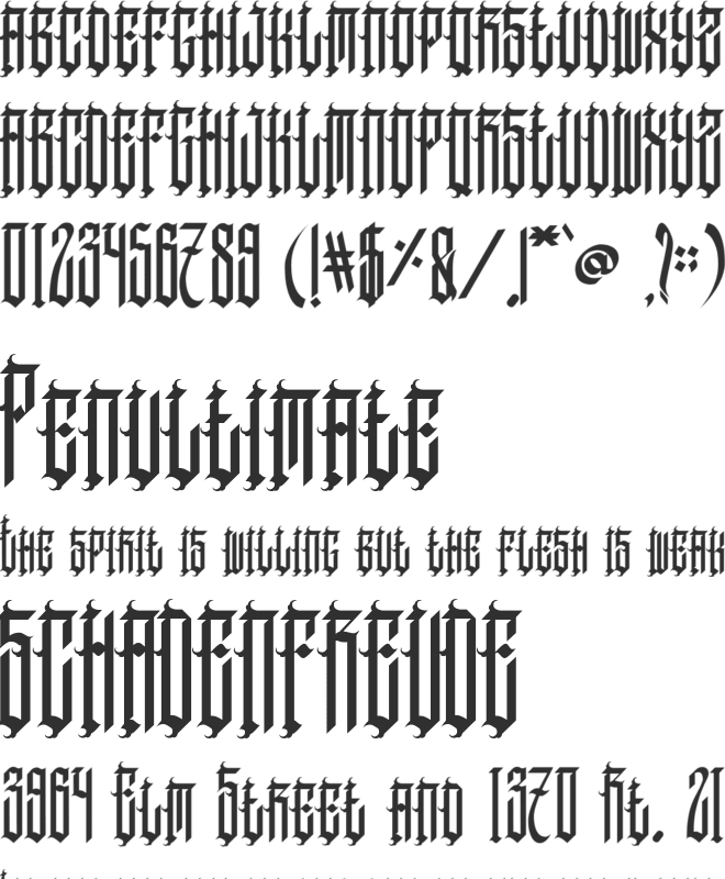 Sauronking v3 font preview
