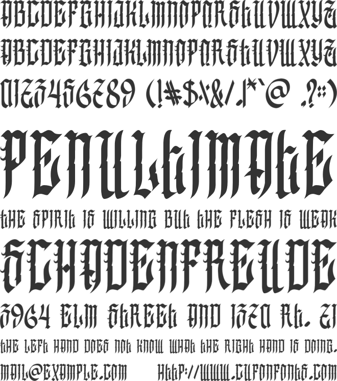 GREENBULL font preview