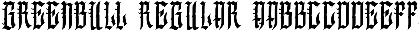 GREENBULL Regular font