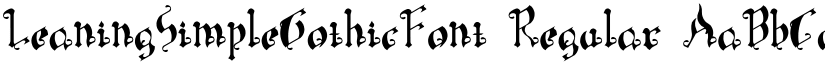 LeaningSimpleGothicFont Regular font